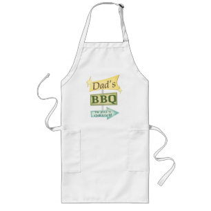 Der Vatertags-VaterRetro Grunge-Grill-Zeichen Lange Schürze