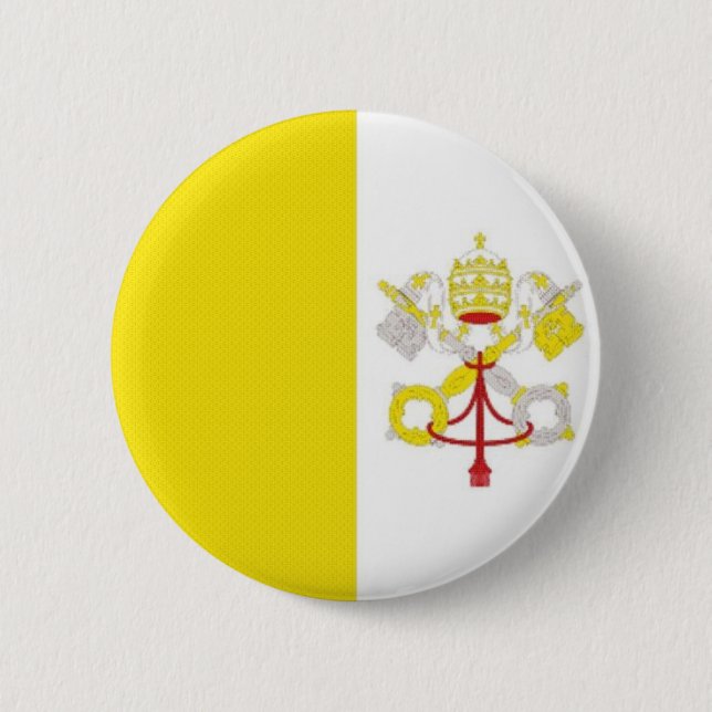 Der Vatikan-Staats-Flagge Button (Vorderseite)