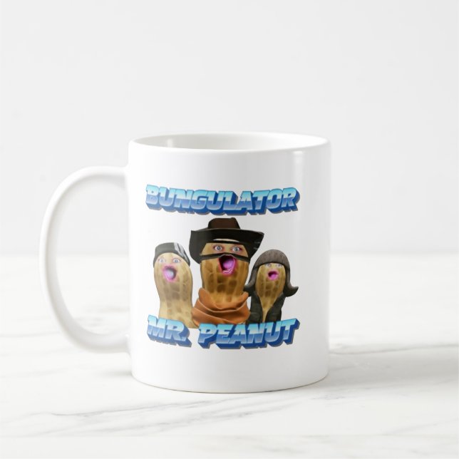 Der verbrannte Erdnuss Lustige GOOP Mr. Erdnuss Bu Kaffeetasse (Links)