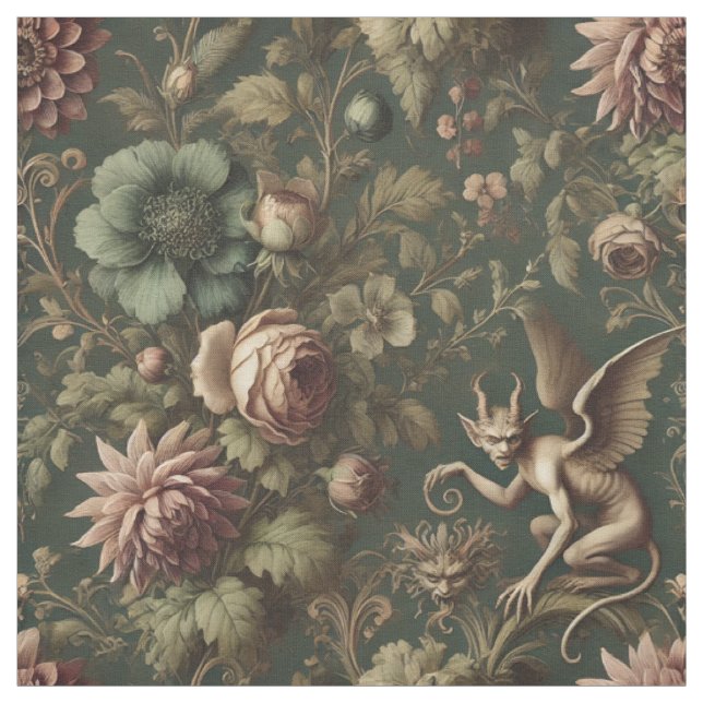 Der verfluchte Wächter – Gothic Statement Fliese Stoff (Muster)
