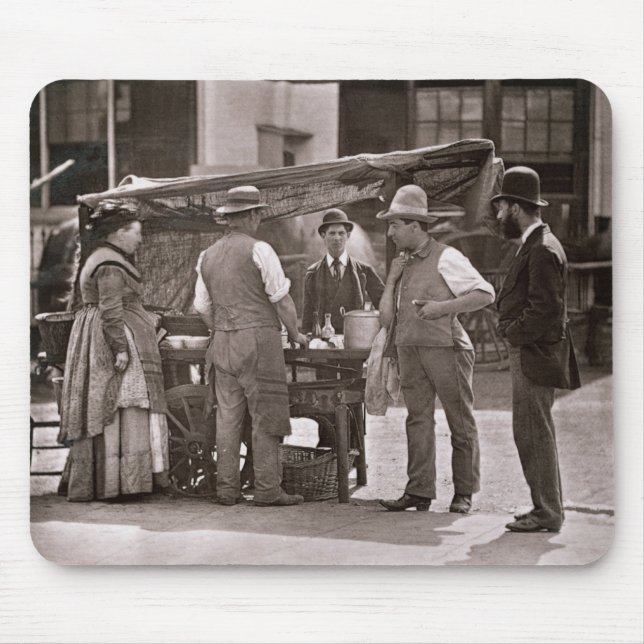 Der Verkäufer der Schalentiere, 'vom Straßen-Leben Mousepad (Vorne)