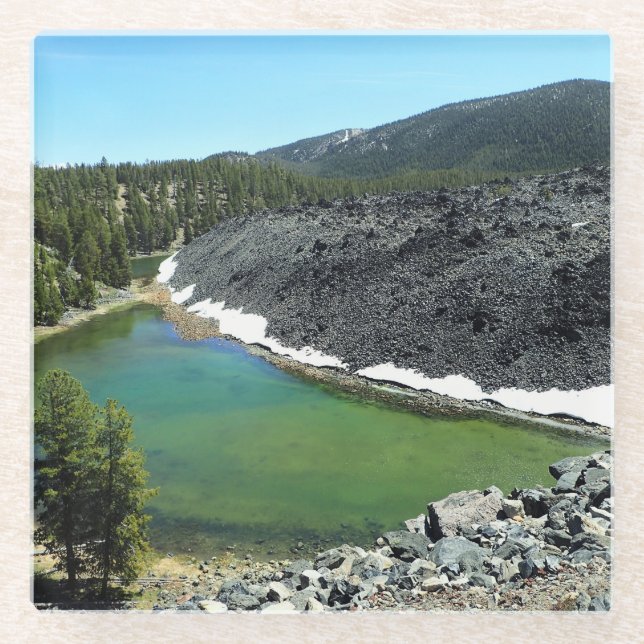 Der verlorene See, Oregon Glasuntersetzer (Vorderseite)