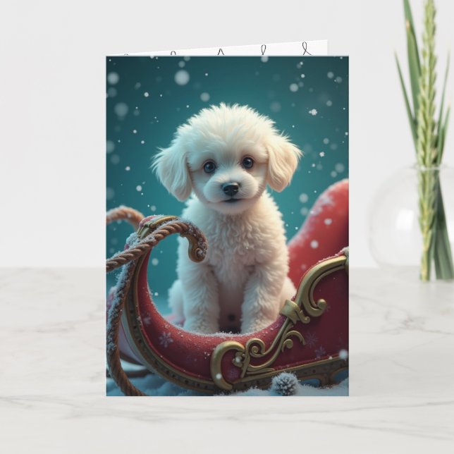 Der Verlust eines Haushundes bei Weihnachten Einladung (Vorderseite)