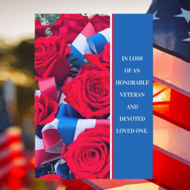 Der Verlust von Veteran Loved One Sympathy Card Dankeskarte (Von Creator hochgeladen)