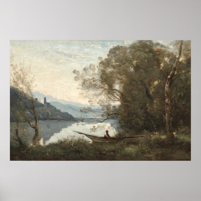 Der verpönte Boatman - Jean-Baptiste - Corot Fine  Poster (Vorne)