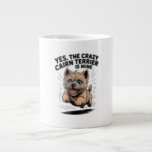 Der verrückte Cairn Terrier gehört mir Jumbo-Tasse