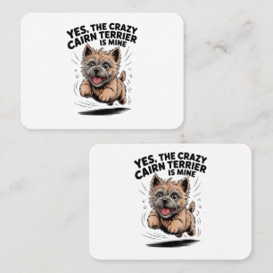 Der verrückte Cairn Terrier gehört mir Visitenkarte