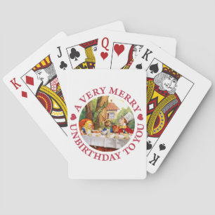 Der verrückte Hatter sagt Ein sehr frohes Un-Gebur Spielkarten