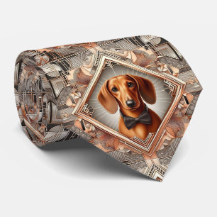 Der verspielte Hunde-Liebhaber Dachshund-Daddy-H Krawatte