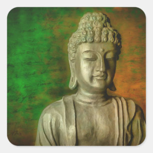 Der Verstand von Buddha Quadratischer Aufkleber