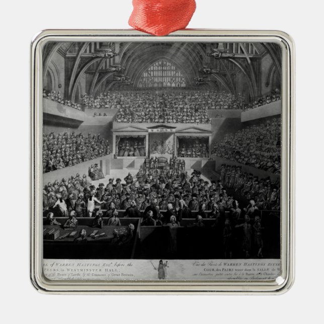 Der Versuch von Waren Hastings Silbernes Ornament (Vorne)