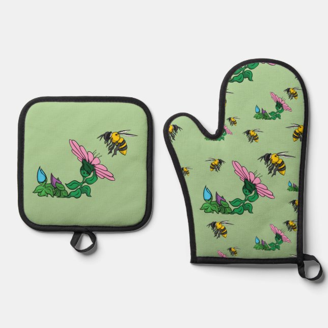 Der Verteidiger Ofenhandschuh & Topflappen-Set (Vorderseite)