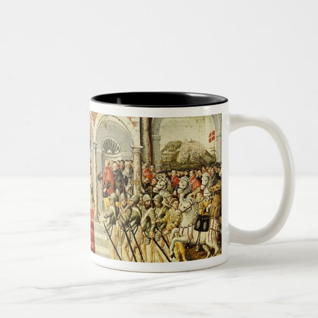 Der Vertrag von Cateau-Cambresis Zweifarbige Tasse (Rechts)