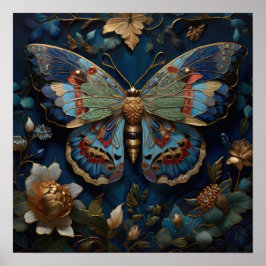 Der verzauberte Flutter - digitale Schmetterlingsk Poster