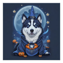 Der verzauberte Husky-Hund: Magische Halloween-Fre