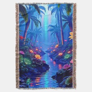 Der verzauberte lebendige Fluss Forest Dream Decke