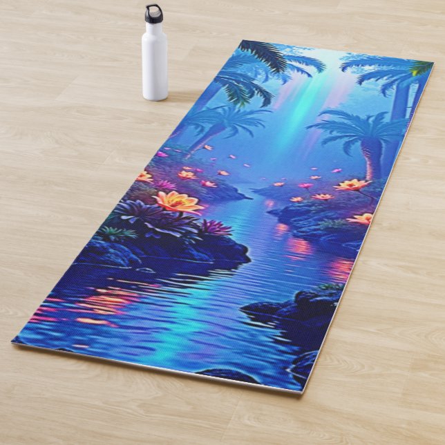 Der verzauberte lebendige Fluss Forest Dream Yogamatte (Beispiel)