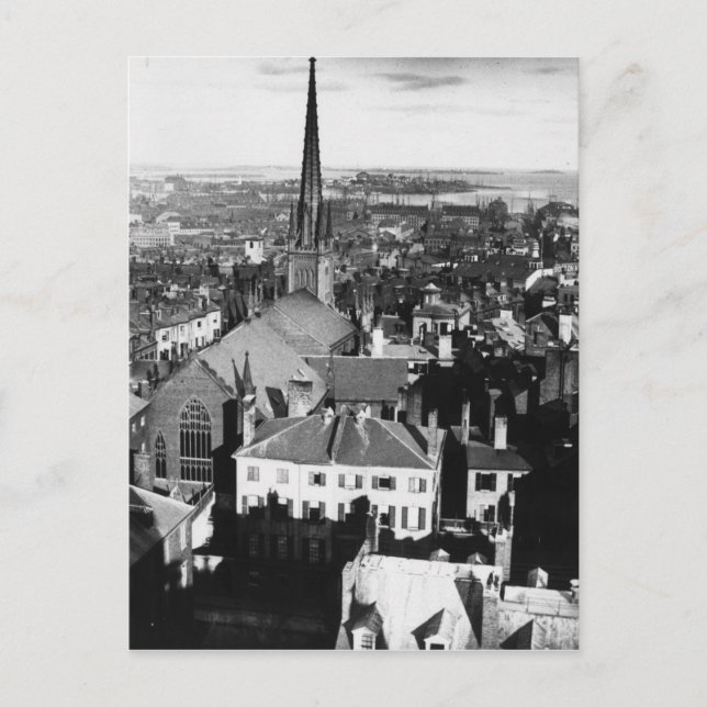 Der verzierte Helm einer Kirche in Boston Postkarte (Vorderseite)