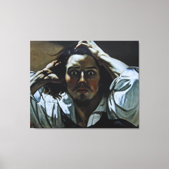 Der verzweifelte Mann von Gustave Courbet Leinwanddruck (Vorderseite)