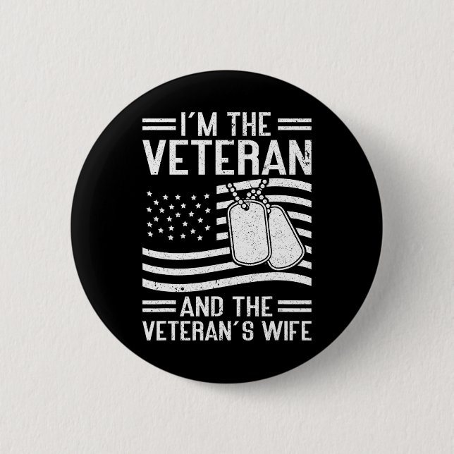Der Veteran und die Ehefrau der Veteranen sind sto Button (Vorderseite)