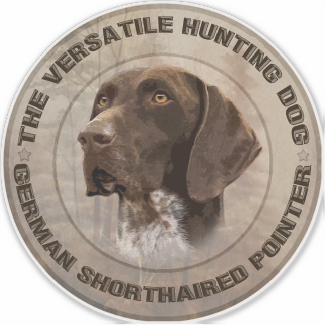 Der vielseitige Jagdhundebüt Aufkleber (Vorderseite)