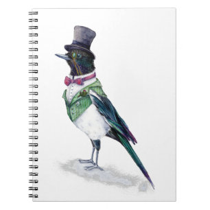 Der Viktorianische Magpie-Vogel Notizblock