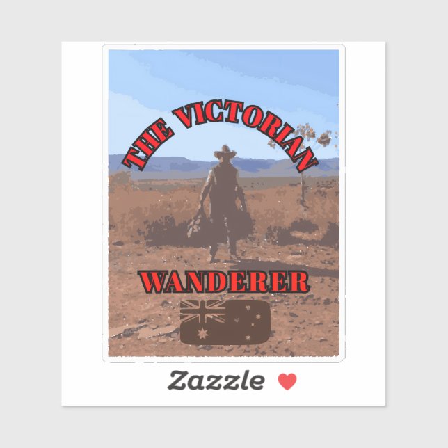 Der Viktorianische Wanderer Aufkleber (Blatt)