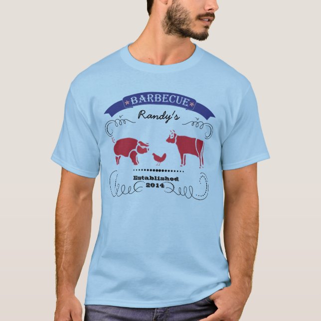 Der Vintage Grill des Spaß-Vaters T-Shirt (Vorderseite)