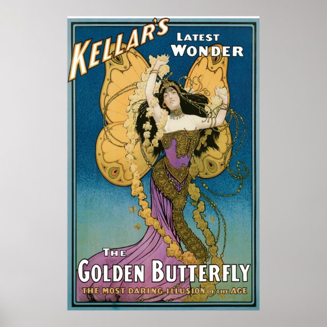 Der Vintage Kellar-Schmetterling Poster (Vorne)