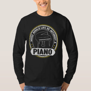 Der Vintage Pianist würde ohne Klavier spielen P T-Shirt
