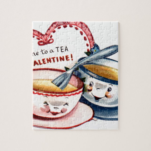 Der Vintage Retro Tag des Valentines (Vertikal)