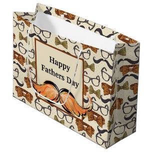 Der Vintage-Schnurrbart Große Geschenktüte