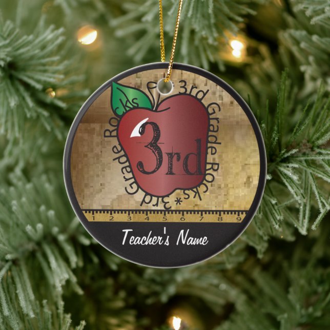 Der Vintage Stil des Lehrers | Kopfbrett Keramikornament (Baum)