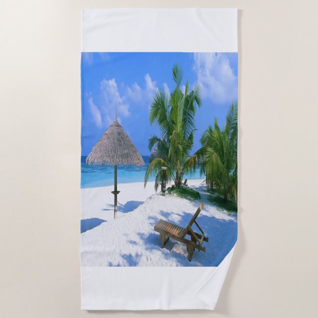 Der Vintage Strandurlaub Strandtuch (Vorderseite)