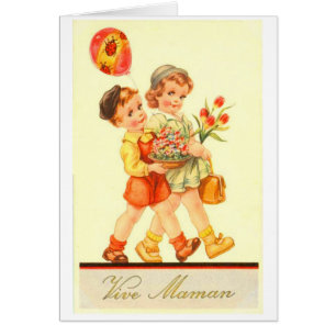 Der Vintage Tag der Mutter - Vive Maman,