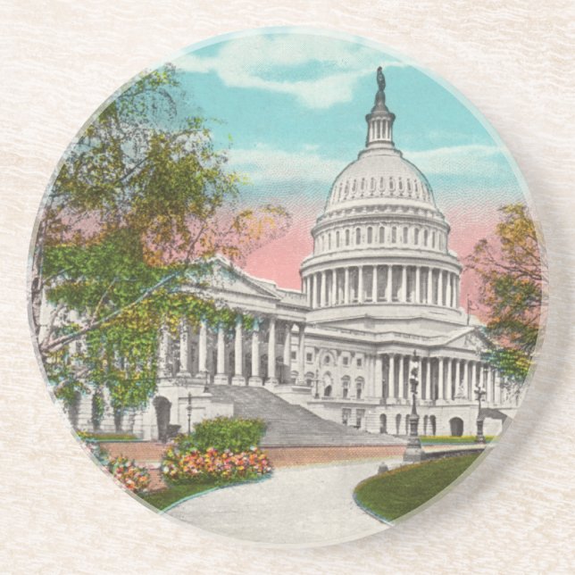 Der Vintage Untersetzer der US-Hauptstadt (Vorne)