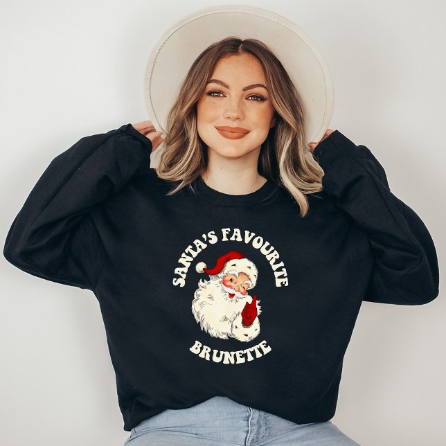 Der Vintage Weihnachtsmann Brünett Sweatshirt (Von Creator hochgeladen)