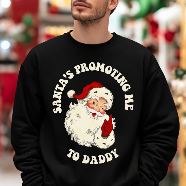 Der Vintage Weihnachtsmann hat mich zu Weihnachten Sweatshirt (Von Creator hochgeladen)