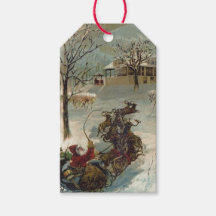 Der Vintage Weihnachtsmann kommt in die Stadt