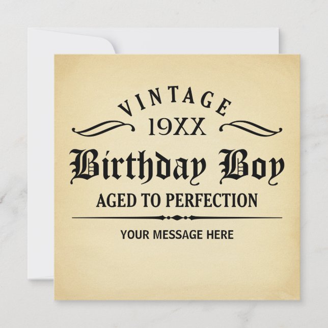 Der Vintage Whisky, der zum Perfektions-Geburtstag Einladung (Vorderseite)