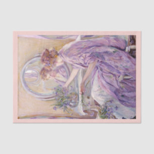 Der Violet Kimono, Dekoupage Seidenpapier