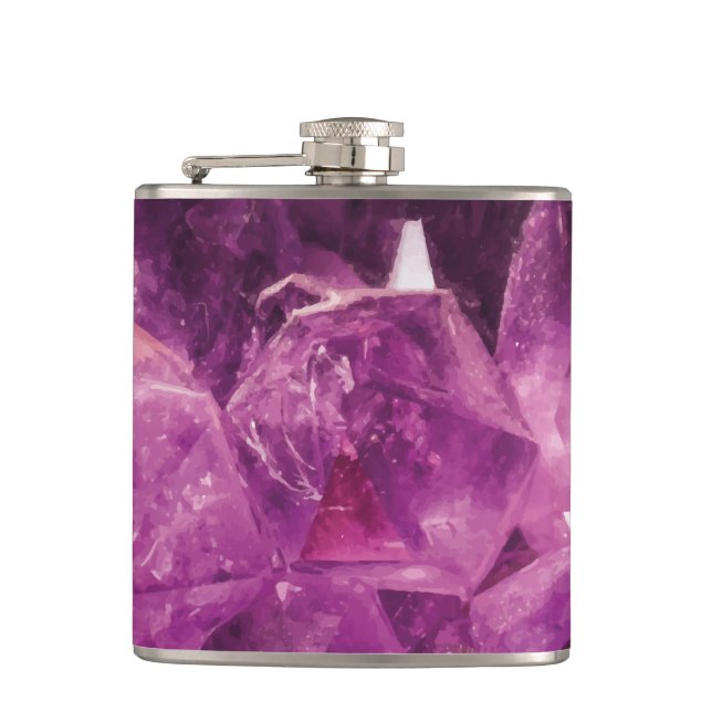 Der Violetkristall Flachmann (Vorderseite)