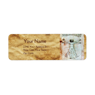 Der VITRUVIAN MANN, antikes Brown-Pergament