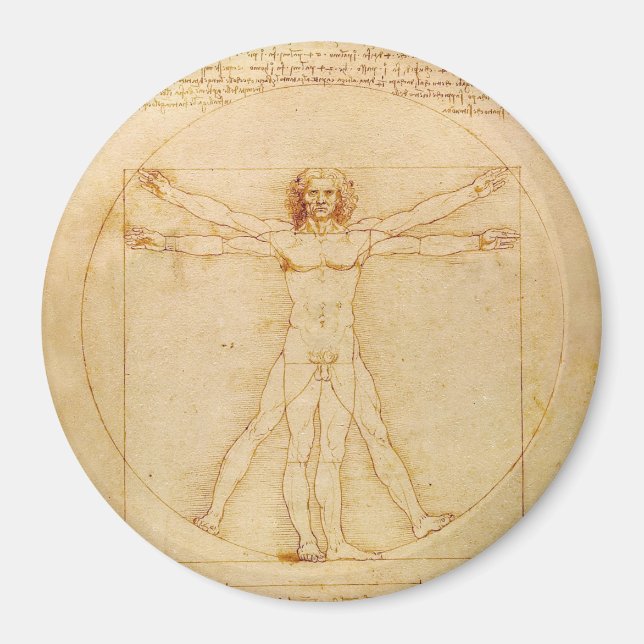 Der Vitruvianische Mann - Leonardo da Vinci Magnet (Vorne)