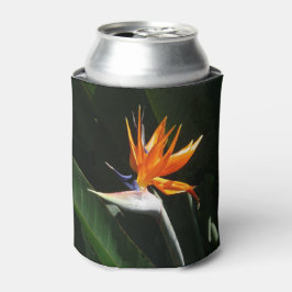 Der Vogel der tropischen Blume Orange Dosenkühler
