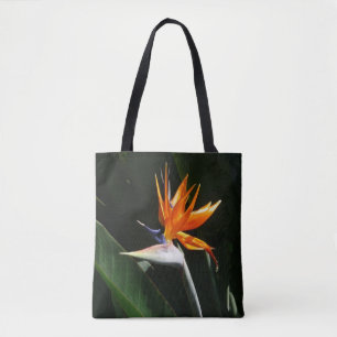 Der Vogel der tropischen Blume Orange Tasche