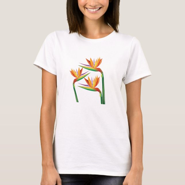Der Vogel der tropischen Blume T-Shirt (Vorderseite)