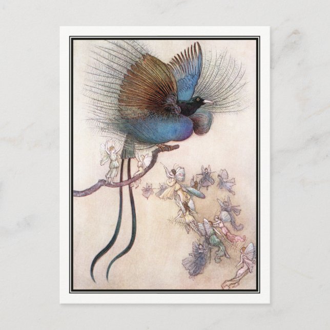 Der Vogel des Paradieses von Warwick Goble Postkarte (Vorderseite)
