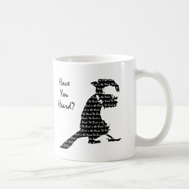 Der Vogel ist das Wort Kaffeetasse (Rechts)