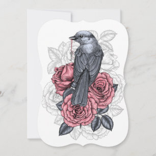 Der Vogel mit der silbernen Taste Dankeskarte